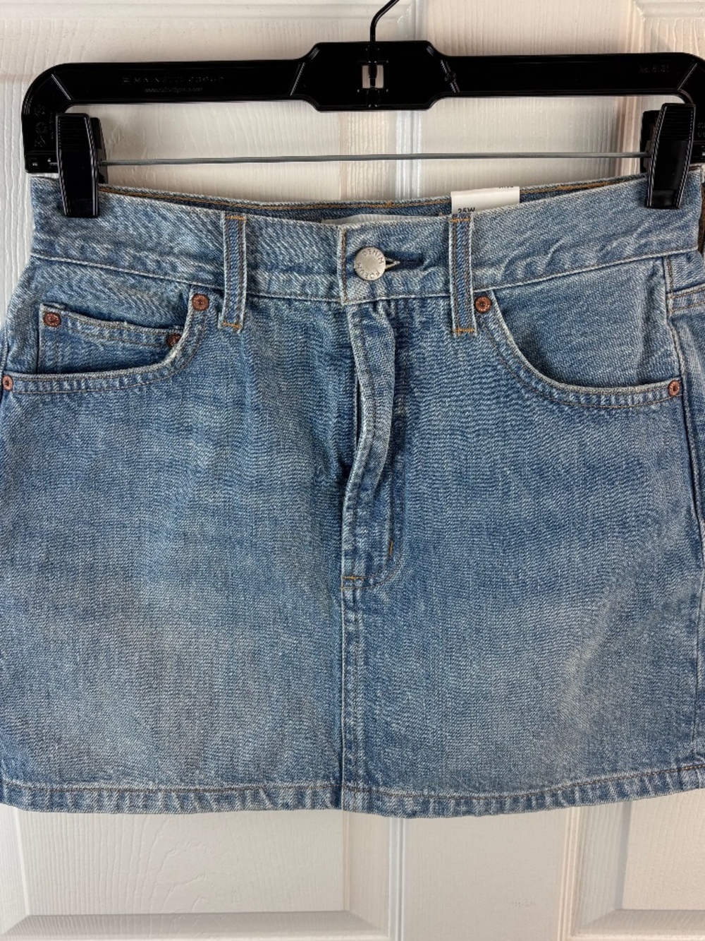 Denim Forum 90's Ricci Mid Rise Micro Jean Skirt